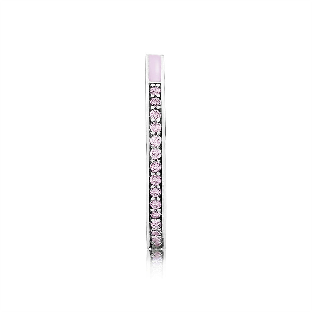 Radiant Hearts of PANDORA, Light Pink Enamel & Clear CZ