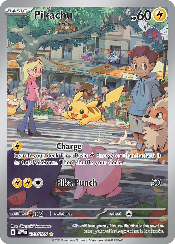 Pokemon - Pikachu 173/165 - Pokemon 151 - Illustration Art Rare - Single Card
