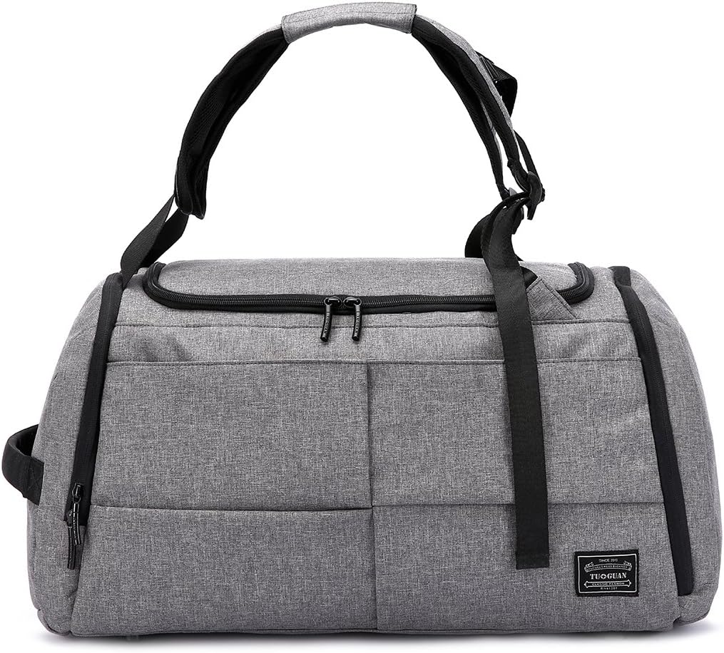 3-Way Travel Duffel Backpack,Anti Theft Luggage Sports Bag with Shoe Compartment