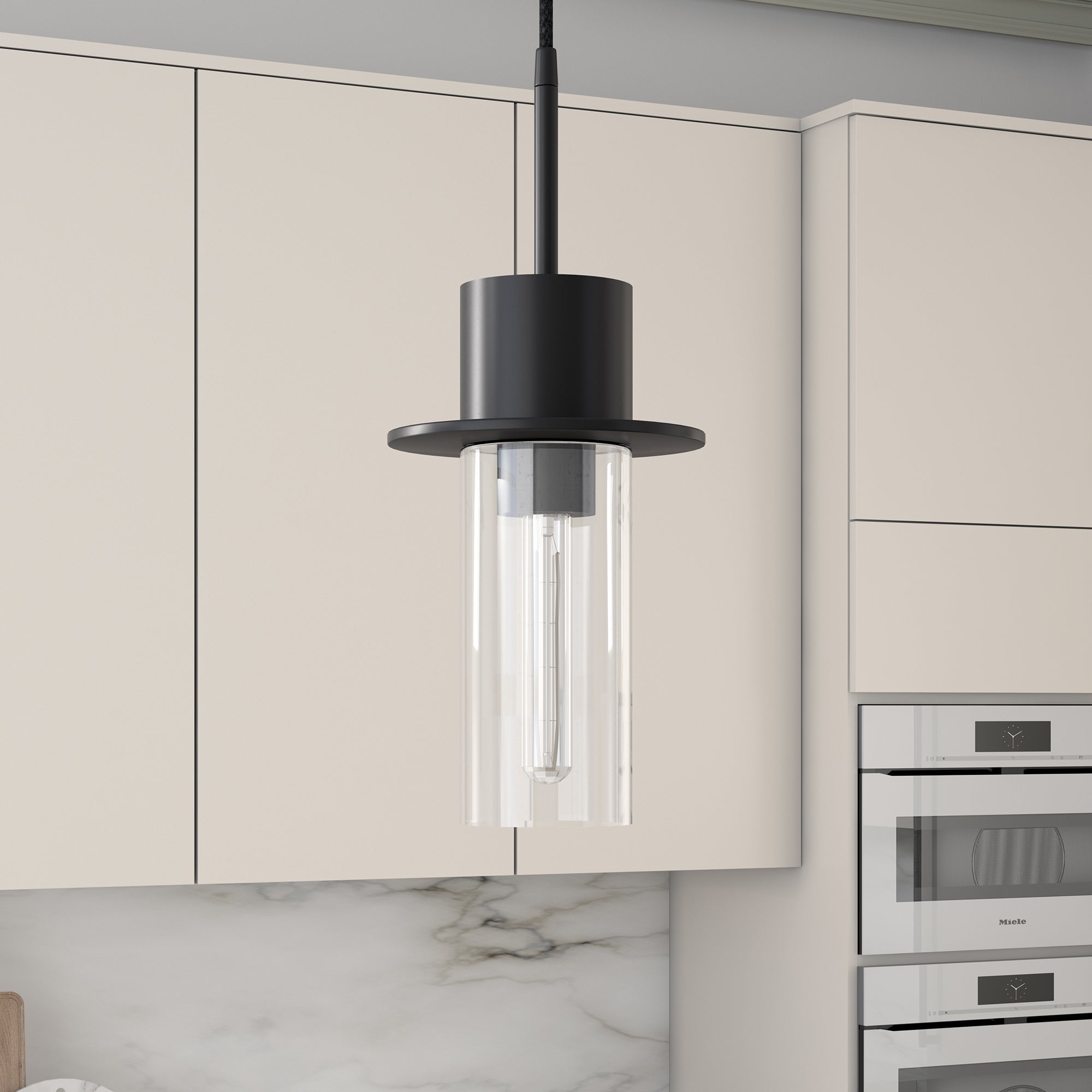 Idris 6.5" Wide Pendant with Glass Shade