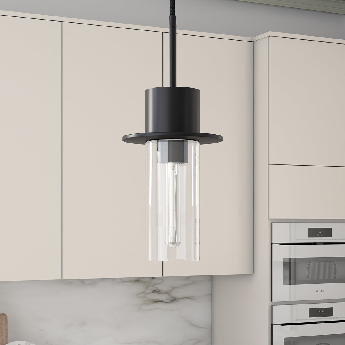 Idris 6.5" Wide Pendant with Glass Shade