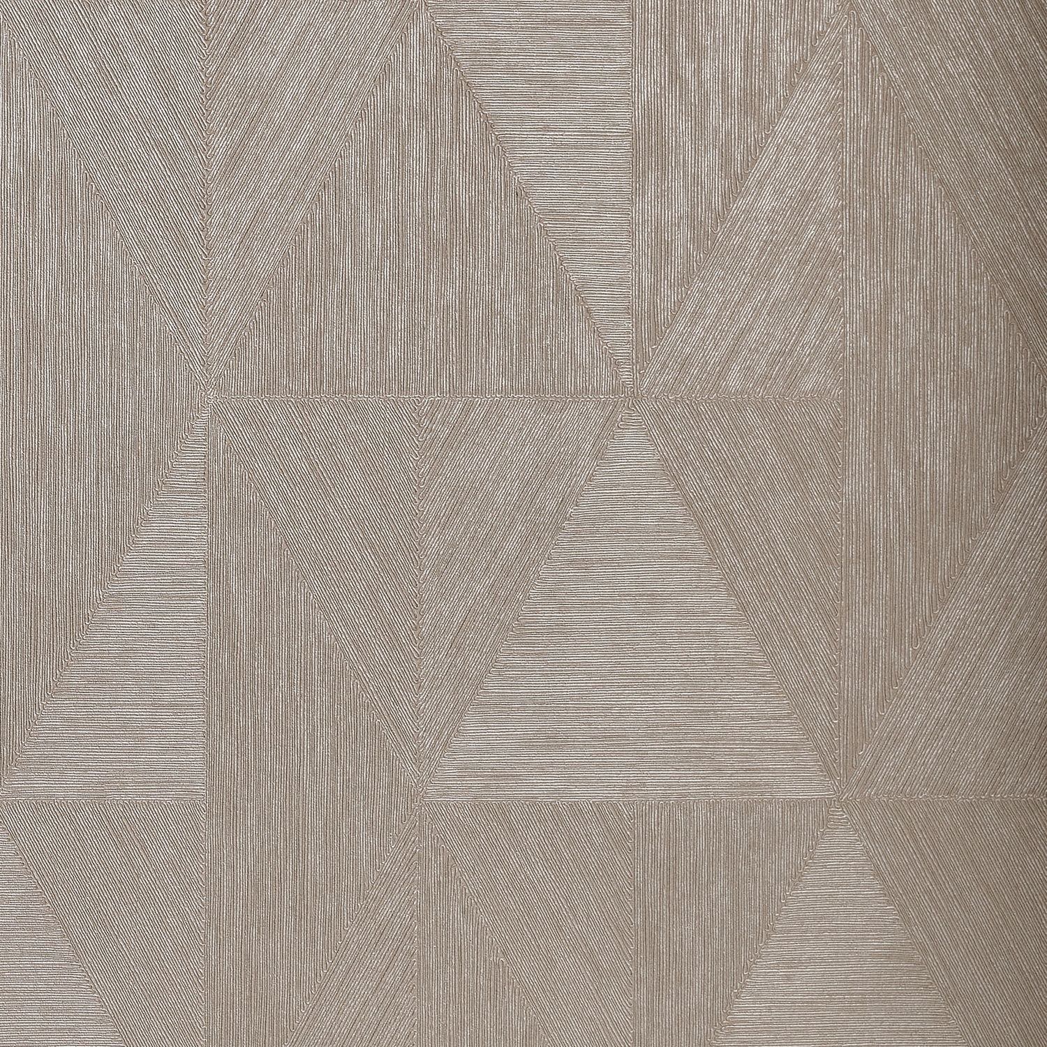 Tapeta metaliczna z geometrycznym wzorem PARANGON - ARGENT srebrny – Casamance