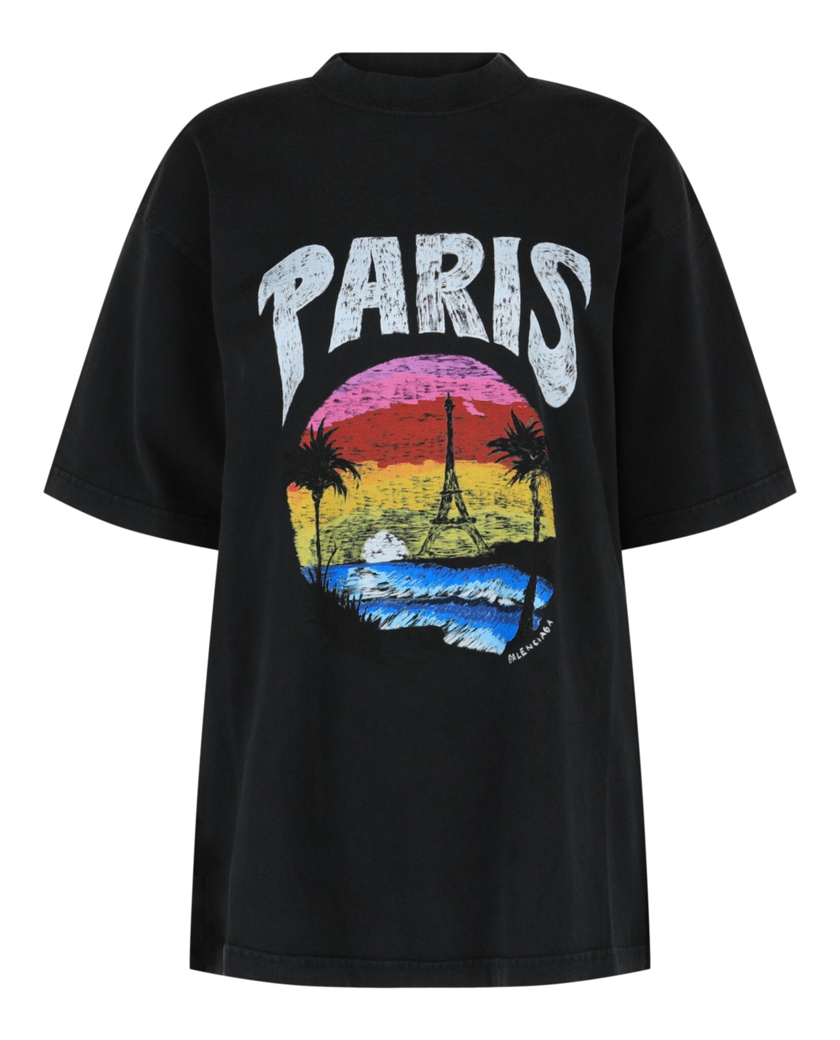 Balenciaga Medium Fit Paris Tropical T-Shirt