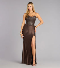 Marley Corset Mermaid Slit Formal Dress