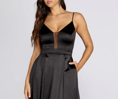 Avery Satin Ball Gown