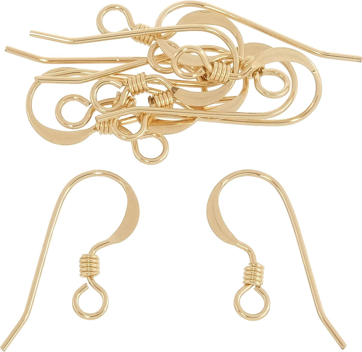 10 14K Gold Filled Fish Hook Earring Wires 21 Gauge