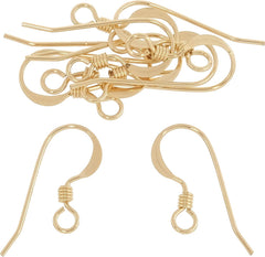 10 14K Gold Filled Fish Hook Earring Wires 21 Gauge