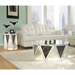 ACME Noor Mirrored & Faux GemStones Coffee Table Model 82775