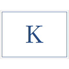 Navy Embossed Initial Note Initial Notes 8 In Embossed