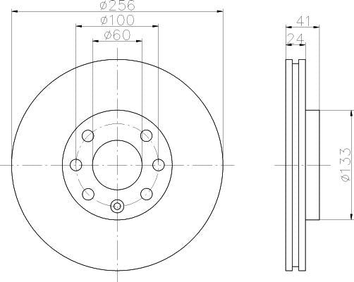 8DD 355 106-051 Front Brake Disc ROTOR HOLDEN ASTRA Hatchback (TS), 02/98 - 10/05 ASTRA Saloon (TS), 09/00 - 10/04 DR817 DBA817 8DD355106-051 52430PRO