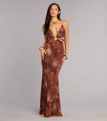Addison Animal Print Formal Dress