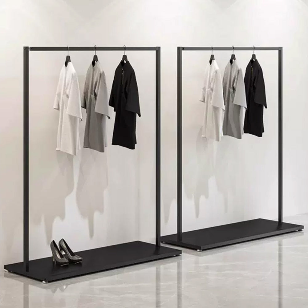 JELIMATE Black Floor-Standing Clothing Display Rack for Retail Store & Home Closet