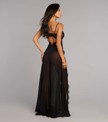 May Chiffon Lace Bustier Mermaid Formal Dress