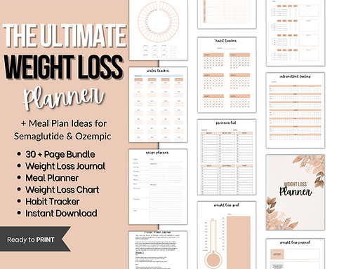 The Ultimate Semaglutide, Ozempic Meal Plan Weight Loss Planner