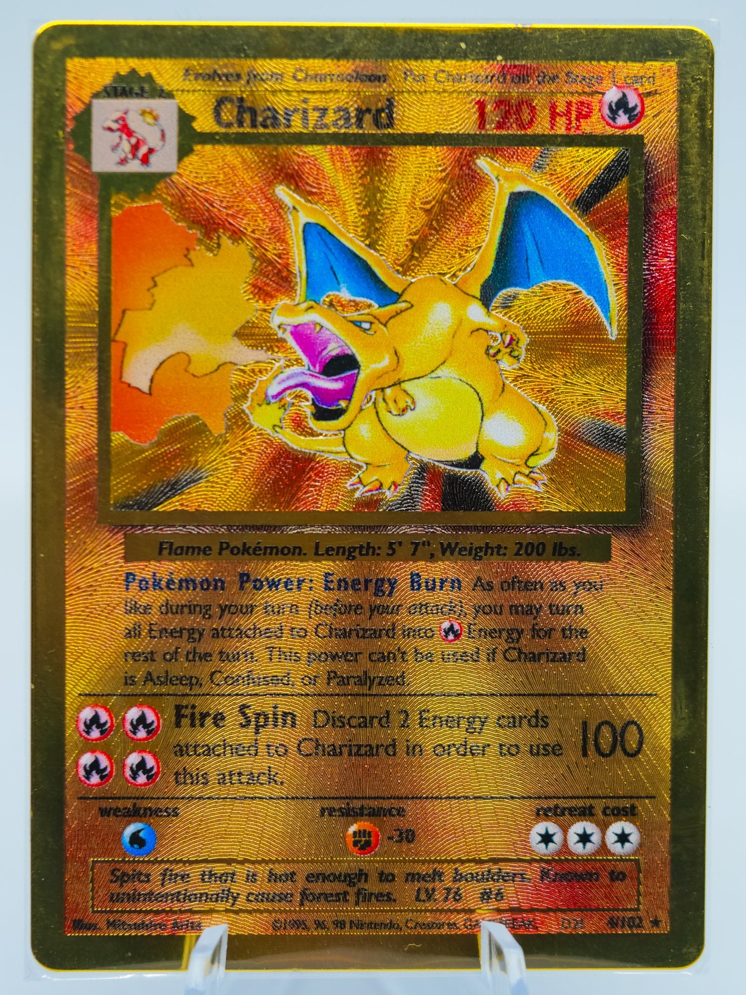 CHARIZARD METAL Celebrations UPC ULTRA RARE POKEMON CARD!!!!! #7908