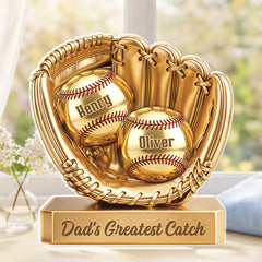 [3D Printing Effect] Custom Shaped Acrylic Plaque - Baseball Gifts for Dad/Mom