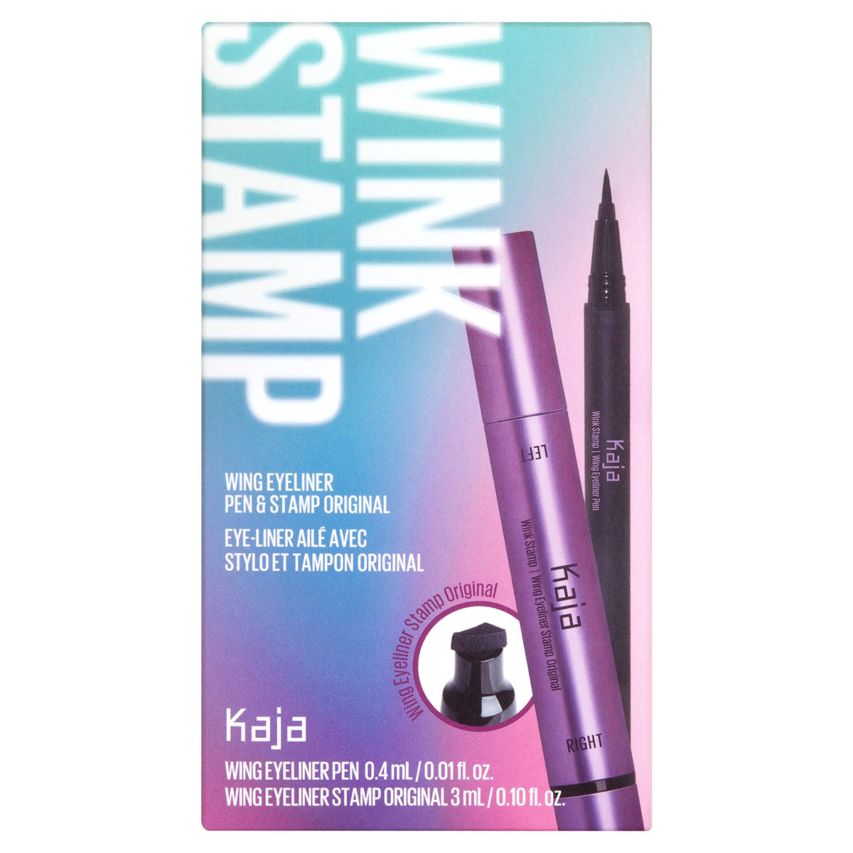 Kaja Winged Eyeliner & Pen - Wink Stamp | With Avocado Extract, Double-Ended Wing, Smudge-Proof, Waterproof, Eye Irritation Test
