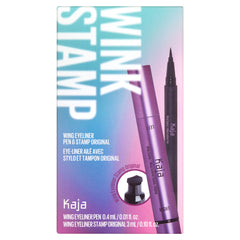 Kaja Winged Eyeliner & Pen - Wink Stamp | With Avocado Extract, Double-Ended Wing, Smudge-Proof, Waterproof, Eye Irritation Test