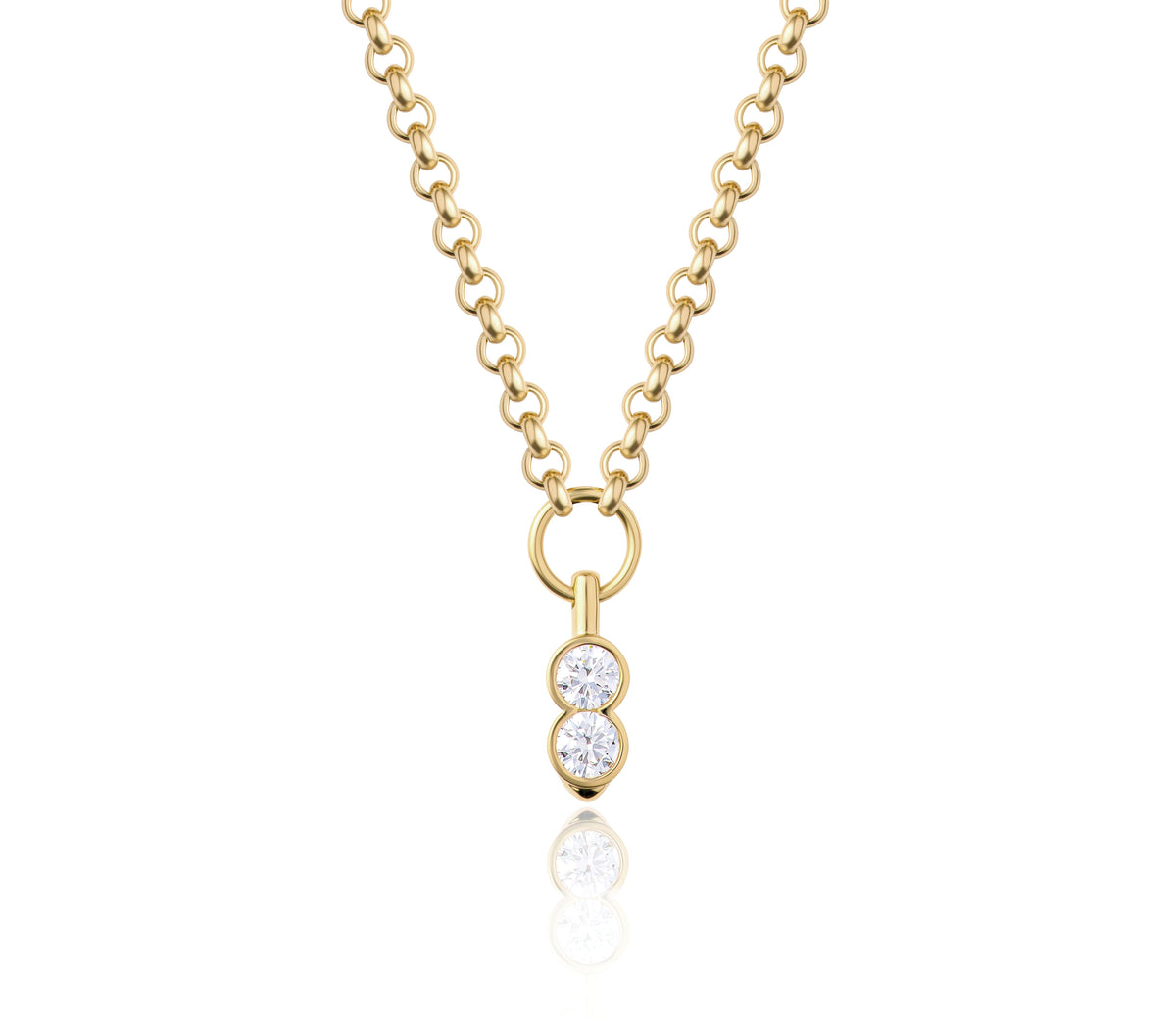 Round Cuddle Double Tip Necklace