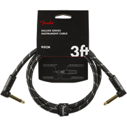 Deluxe Series Instrument Cable, Angle/Angle, 3', Black Tweed