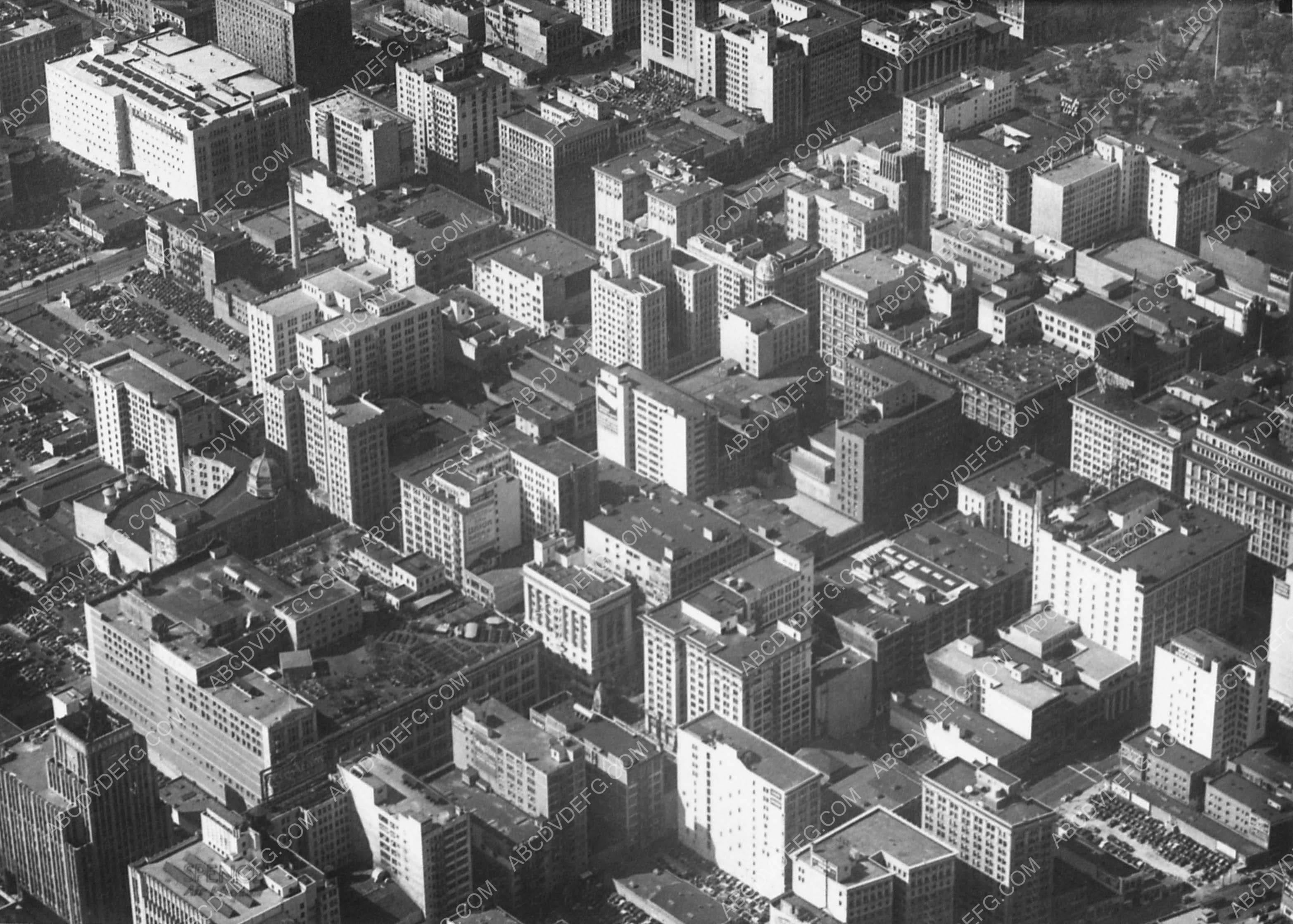 historic Los Angeles aerial downtown shot 9992-17