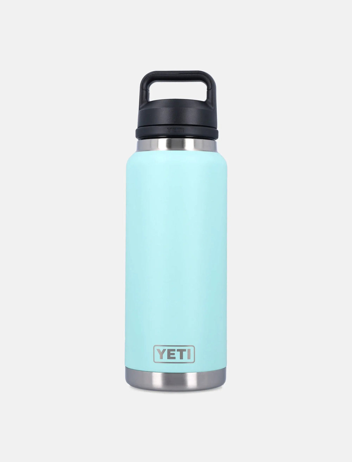 YETI 36oz insulated water bottle Seafoam with black lid and visible logo
