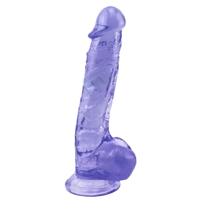 9 Inch Blue Clear Jelly Dildo