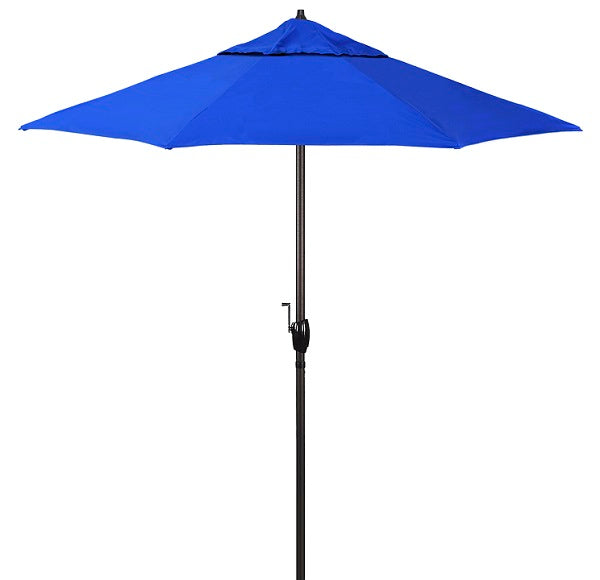 9' Aluminum Commercial Patio Umbrella, Crank Lift, No Tilt, Aluminum Ribs