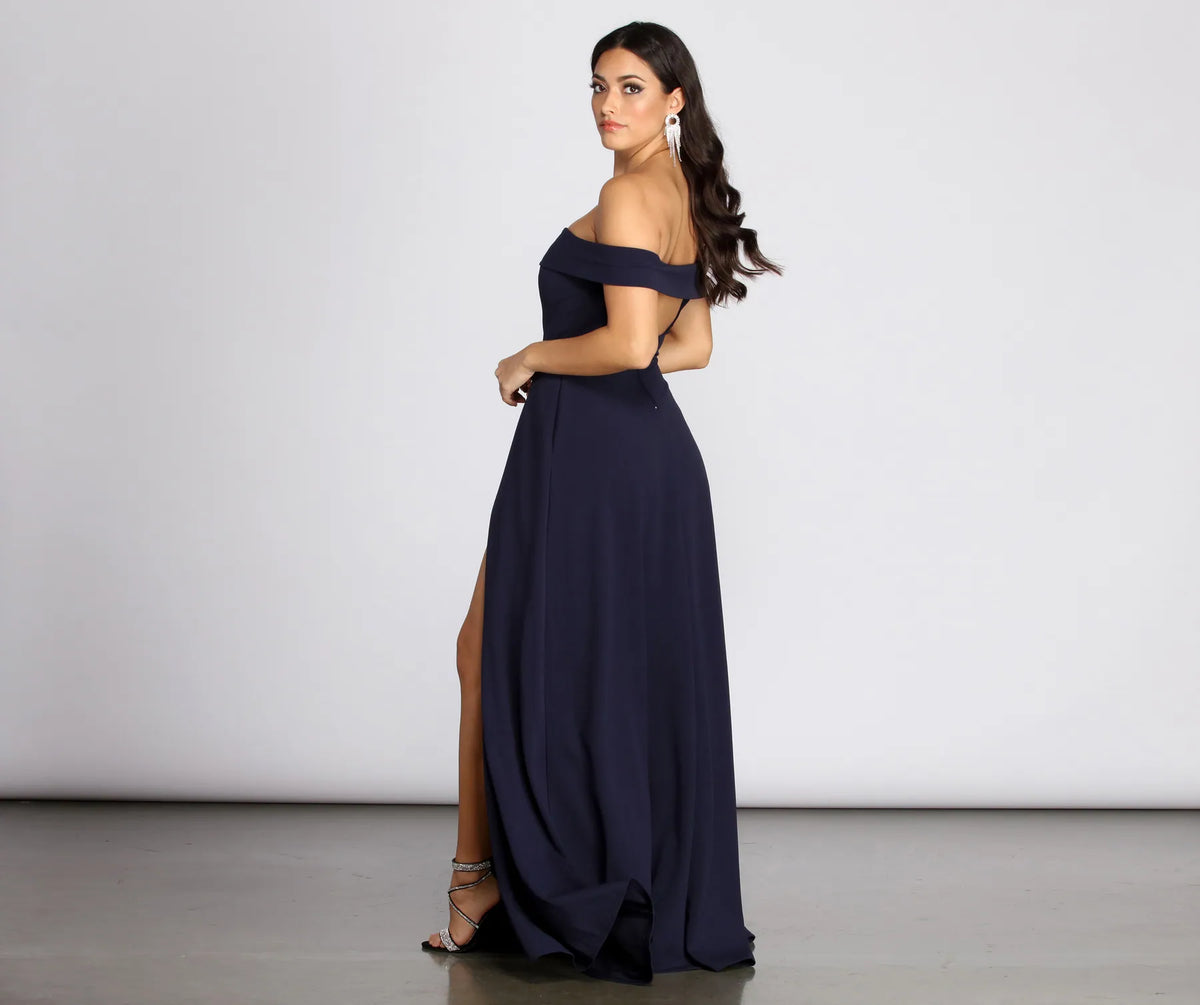 Courtney Formal Crepe A-Line Dress