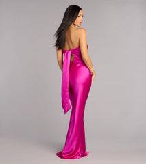 Priya Satin Tie Back Formal Dress
