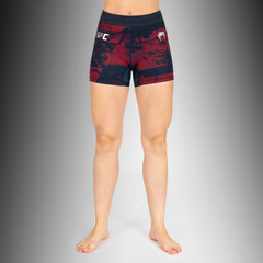 UFC Zenith by Venum Authentic Fight Week Performance Vale Tudo Short Dames - Marineblauw/Bordeauxrood/Zilver