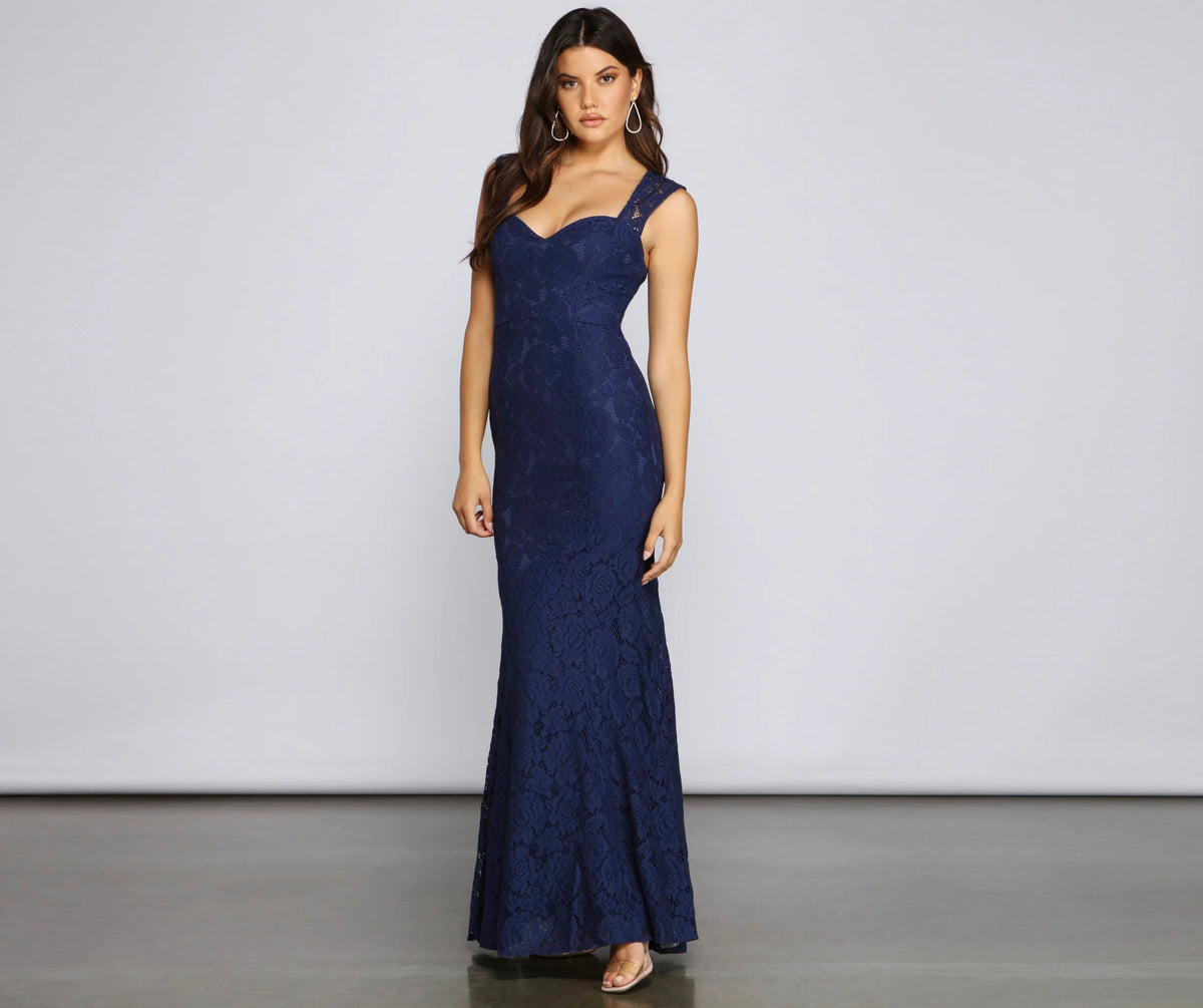 Caroline Lace Mermaid Dress
