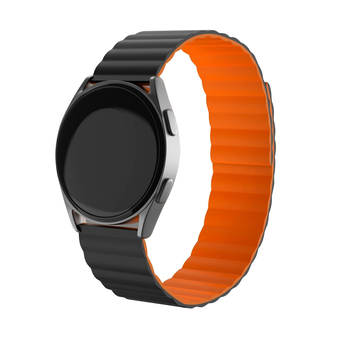 Xiaomi Watch 2 Magnetisches Silikonarmband (Schwarz/Orange)