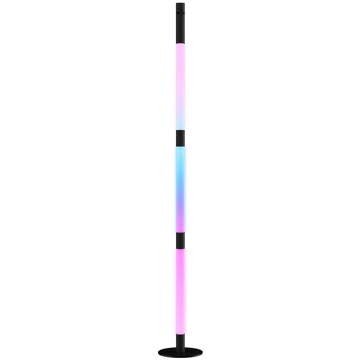 HOMCOM LED Floor Lamp with Reading Light, 360° RGB Detachable Corner Floor Lamp with App & Remote Control, Standing Lamp with Music Sync & Timing, for Living Room, Game Room, Dark Grey