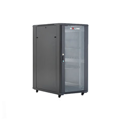 Armoire informatique WDLINK 24U, 600x600x1300 mm, structure métallique avec porte ventilée pour équipements réseau.