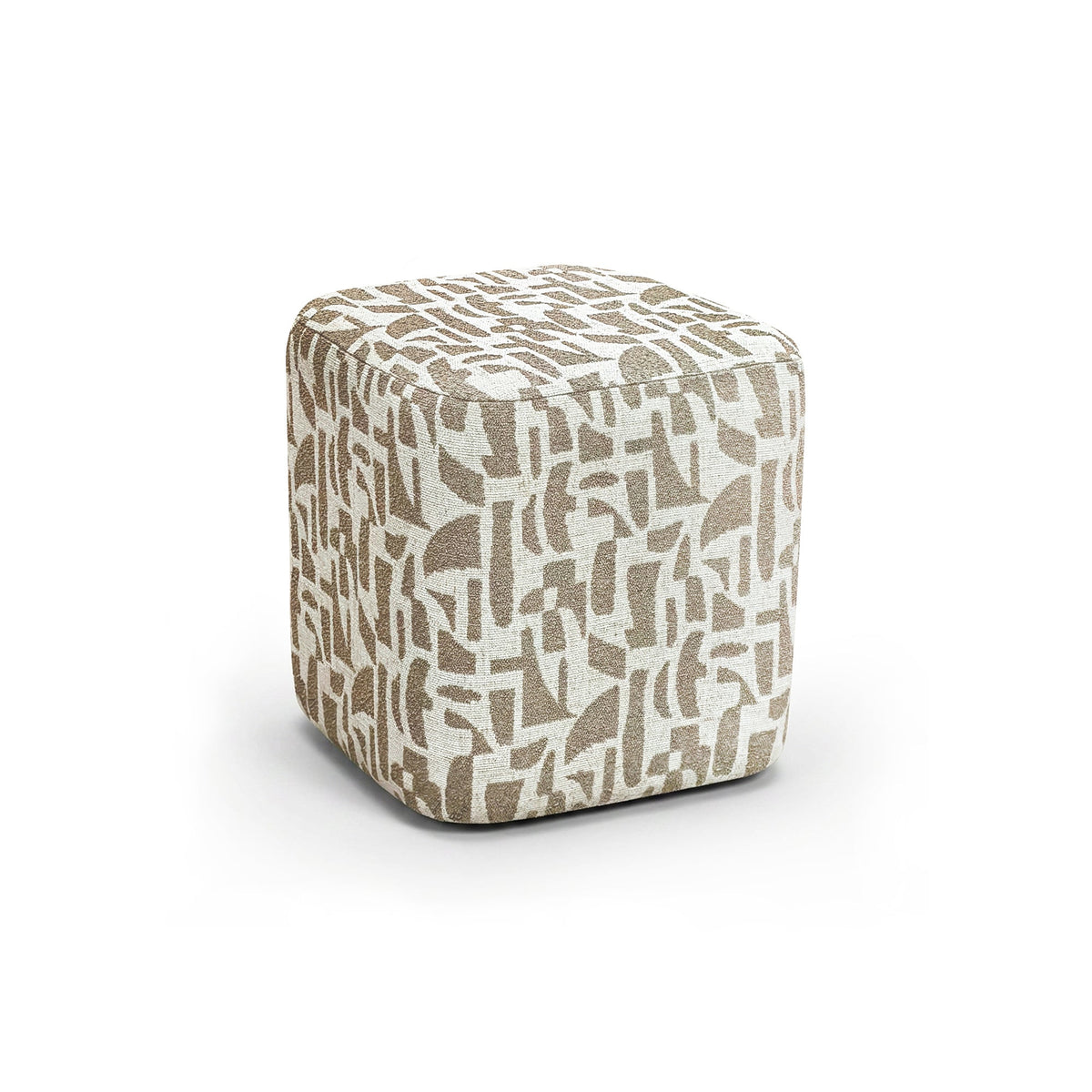 Pouf ARO tissu bouclé à motifs