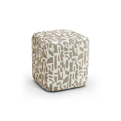 Pouf ARO tissu bouclé à motifs