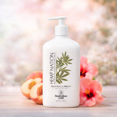Australian Gold - Hemp Nation Body Lotion - White Peach and Hibiscus - 535 ml.