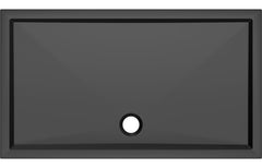 AquaLuxe 40mm Low Profile 1200x800mm Rectangular Tray & Waste - Matt Black
