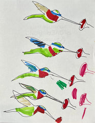HUMMINGBIRDS AT WORK
