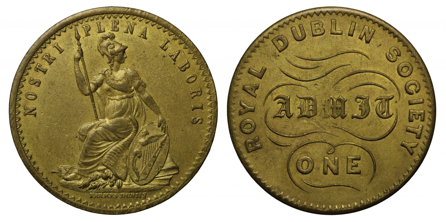 Ireland, Royal Dublin Society Brass Admission Ticket