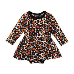 Rock Your Baby Multi Leopard Baby Waisted Dress