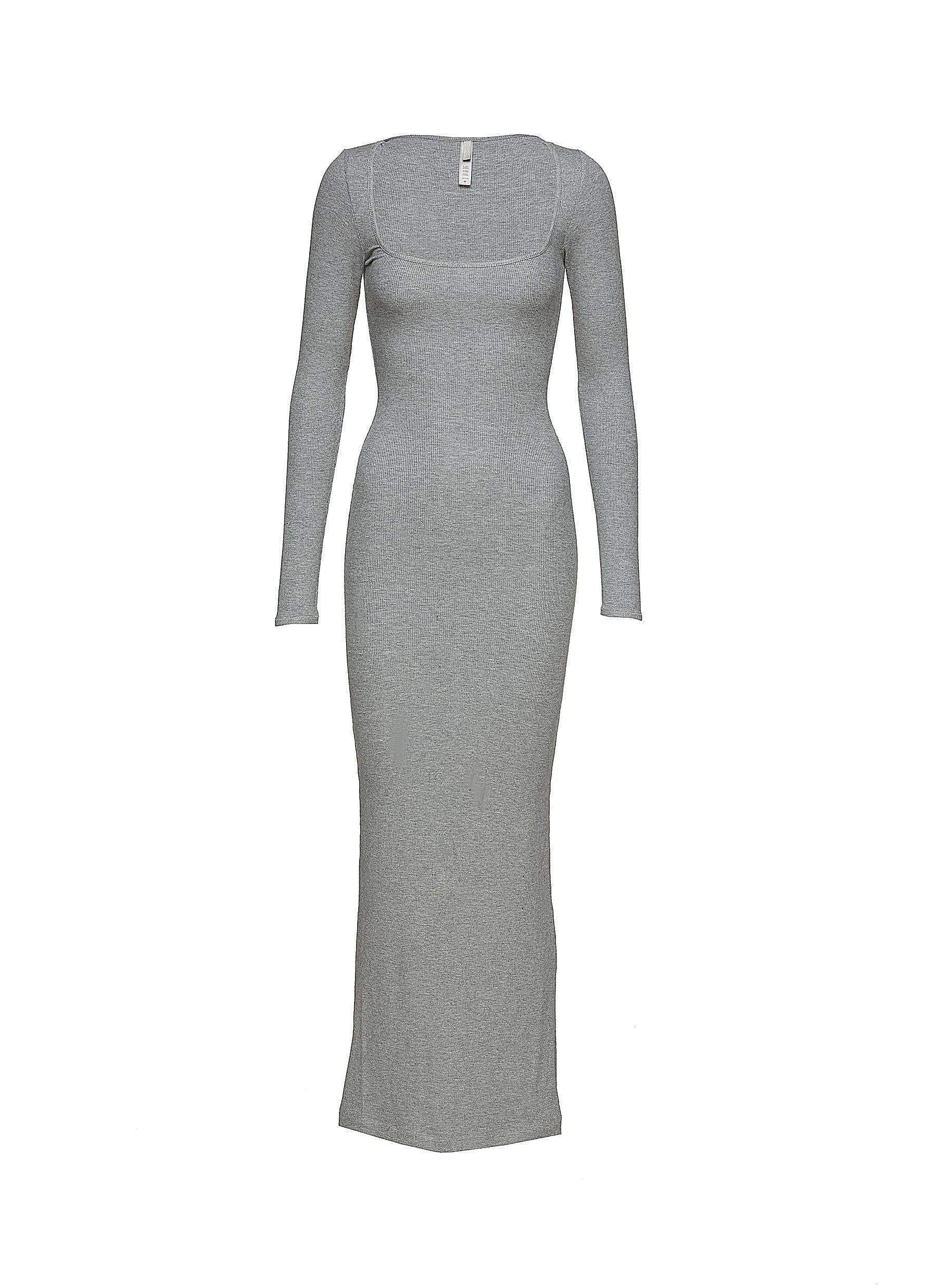 SKIMS | 'Soft Lounge' Long Sleeve Dress | GREY | Women