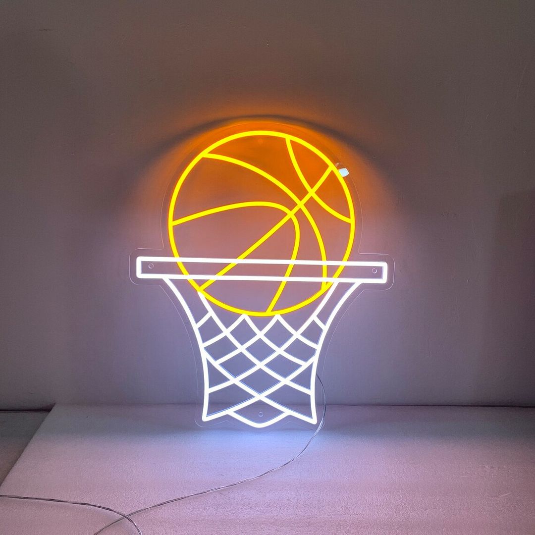 Basketball Hoop LED Neon Sign for Man Cave light up sign