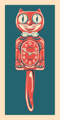 Cat Clock Screenprint | Luke Martin (MD)