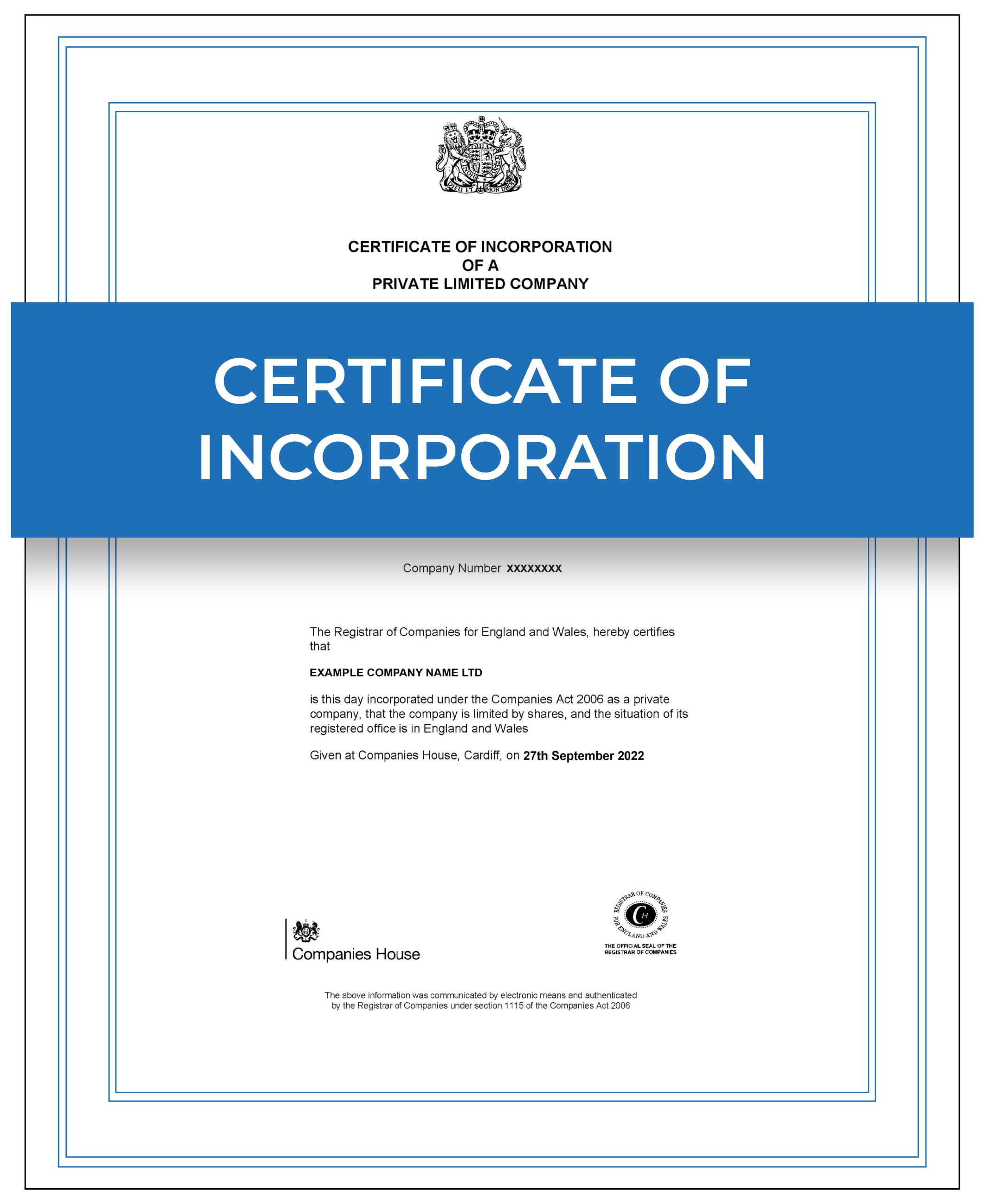 Certificate of Incorporation – Next Day Apostille Service