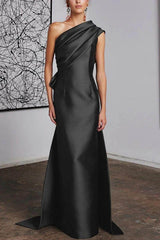 Sheath Column One Shoulder Mother of the Bride Dresses CM0372 - COCOMELODY
