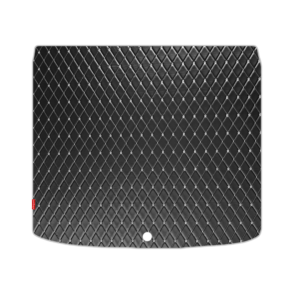 Luxury Leatherette Car Dicky Mat For Toyota Etios - Black White | Elegant Auto Retail