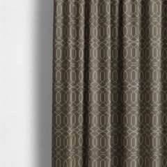 Paradise Trellis Pattern In Brown Upholstery Fabric CTR-2517 - Made To Measure Curtains