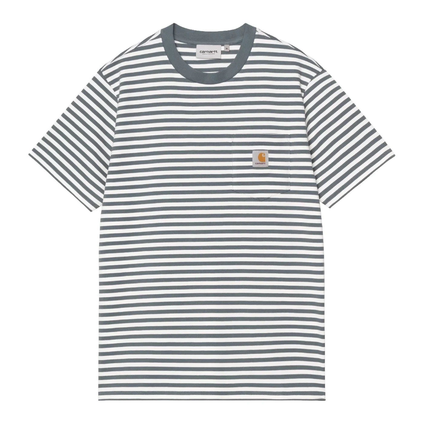 Carhartt WIP Ezra Pocket T Shirt - Cozy Blue / Wax - front